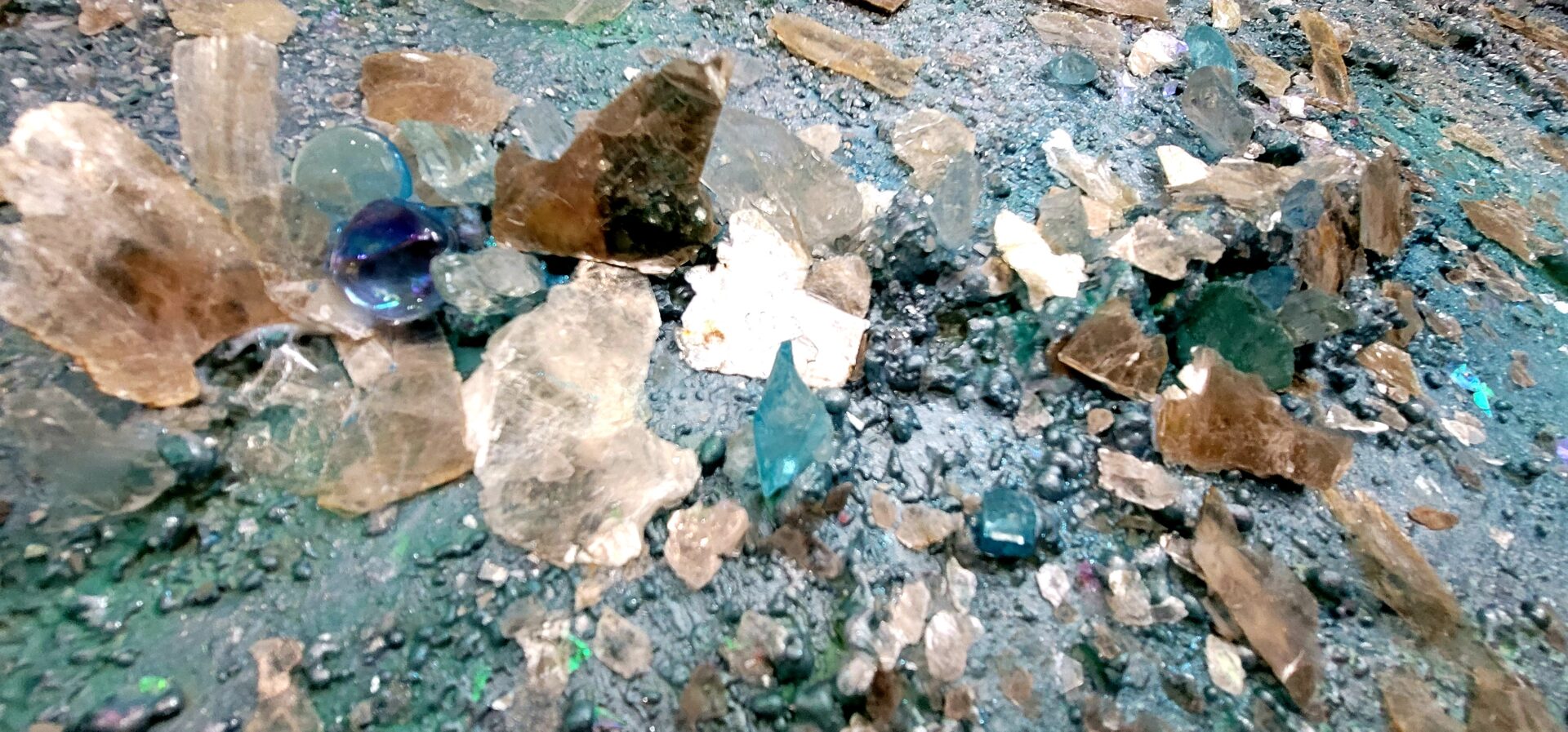 closeup of the crystal materials 6