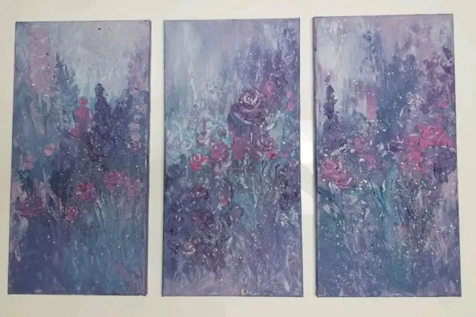 Set of Three Abstract Painting