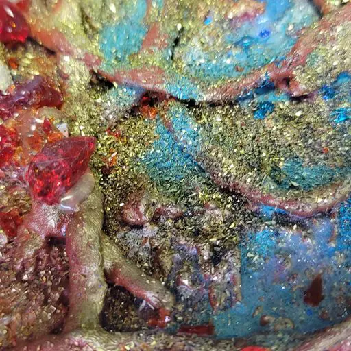 Close Up Photo Of Crystals Glitters and Paint