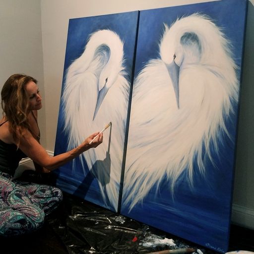 Famous Abstract Bird Painting Design