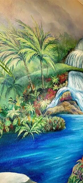 Paradise Falls Back to Nature Art Painting